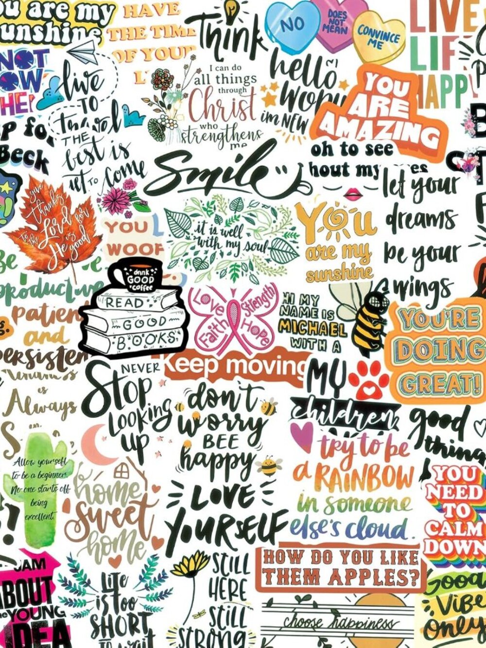 300PCS Inspirational Motivational Stickers for Scrapbook Planner Adults